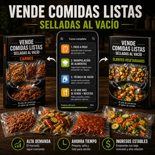 Vende Comidas Listas Selladas al Vacío