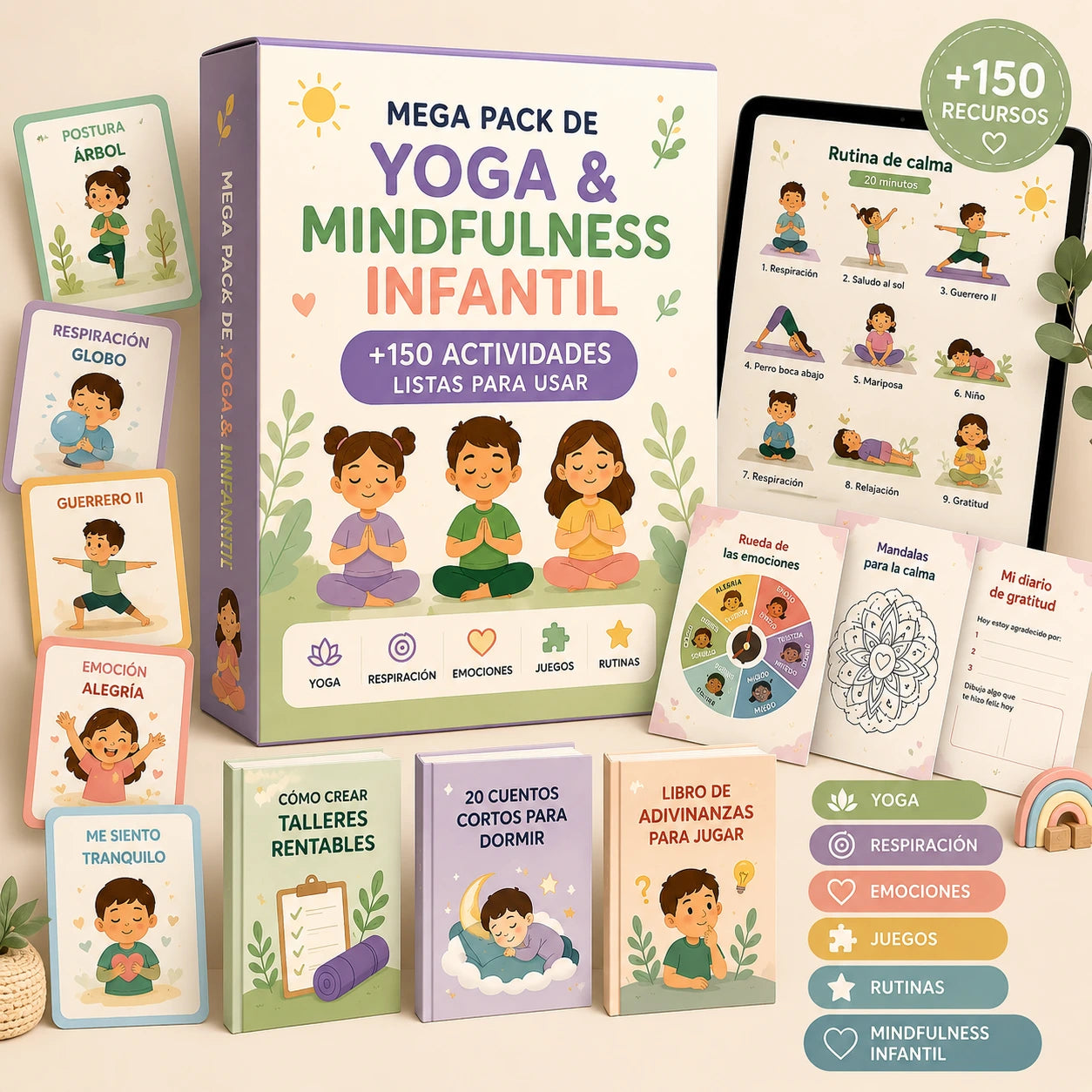Yoga & Mindfulness Infantil: +150  Actividades Listas Para Usar